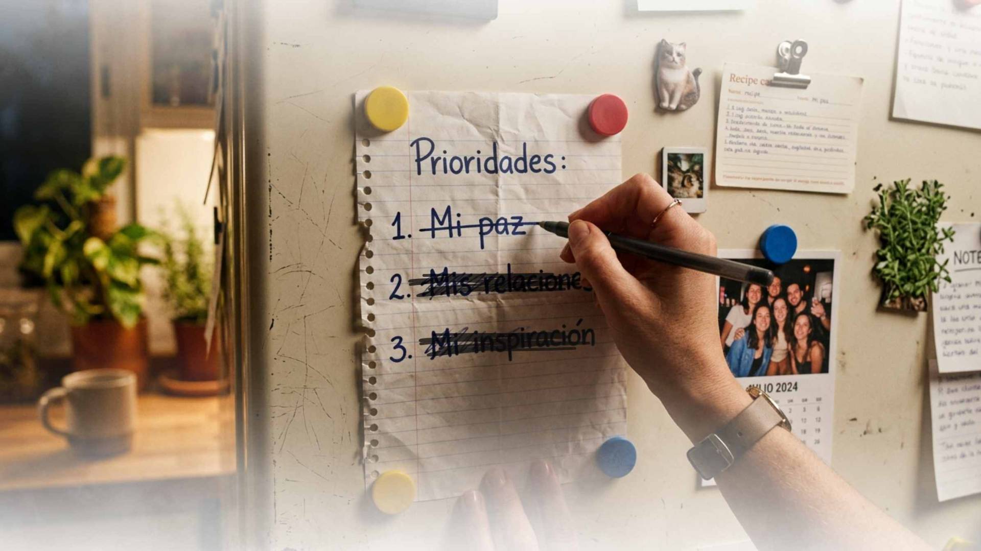 Prioridades: mi paz, mis relaciones, mi inspiración